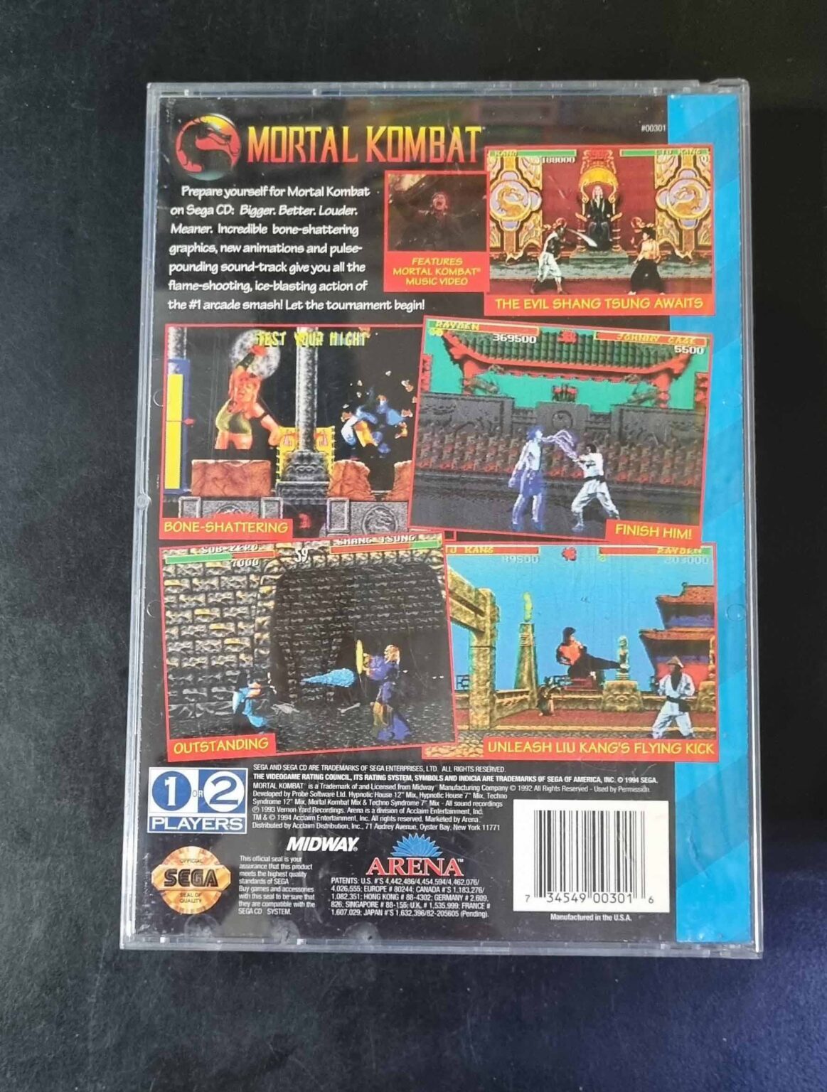 Mortal Kombat Sur Sega Master System – Complet, PAL, Très Bon état