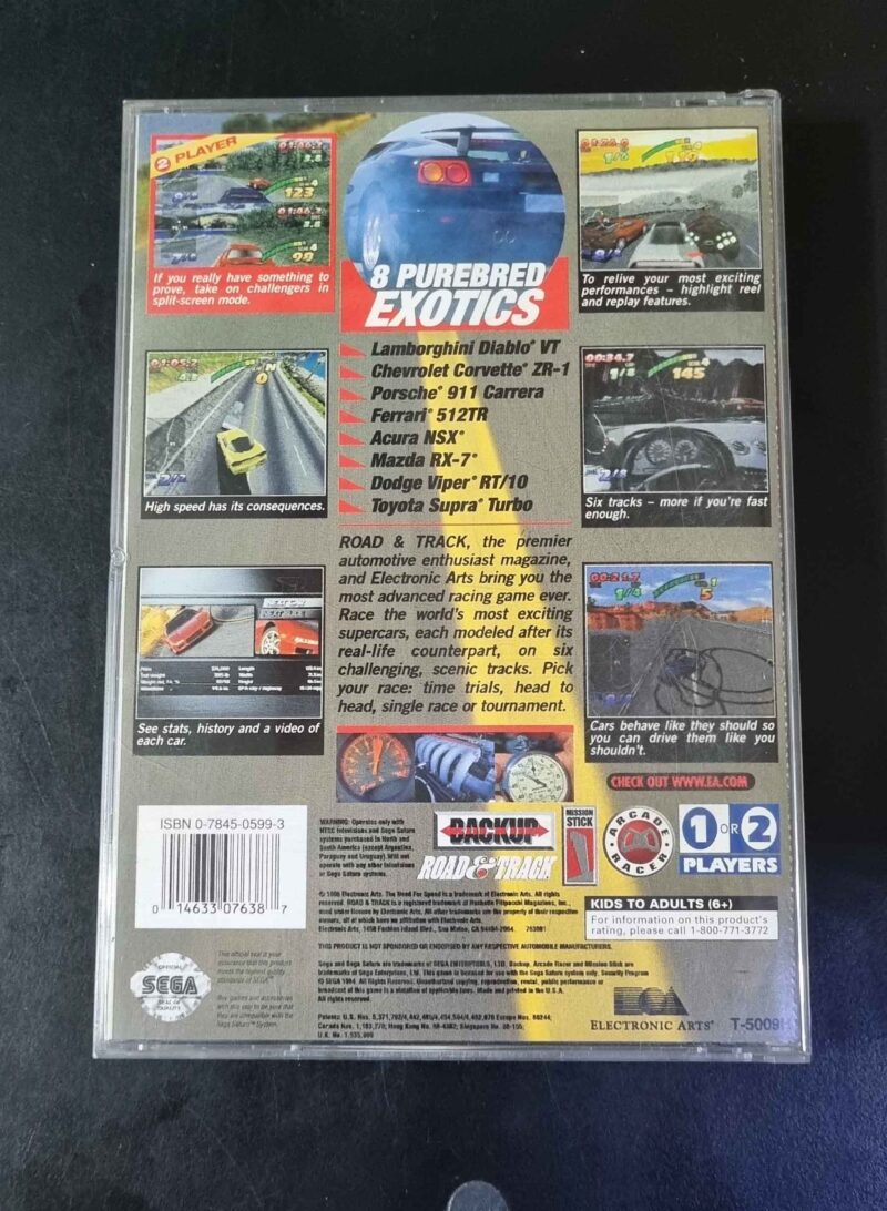 The need for speed sega saturn testé, vérifié garantie 12 mois - Consoles