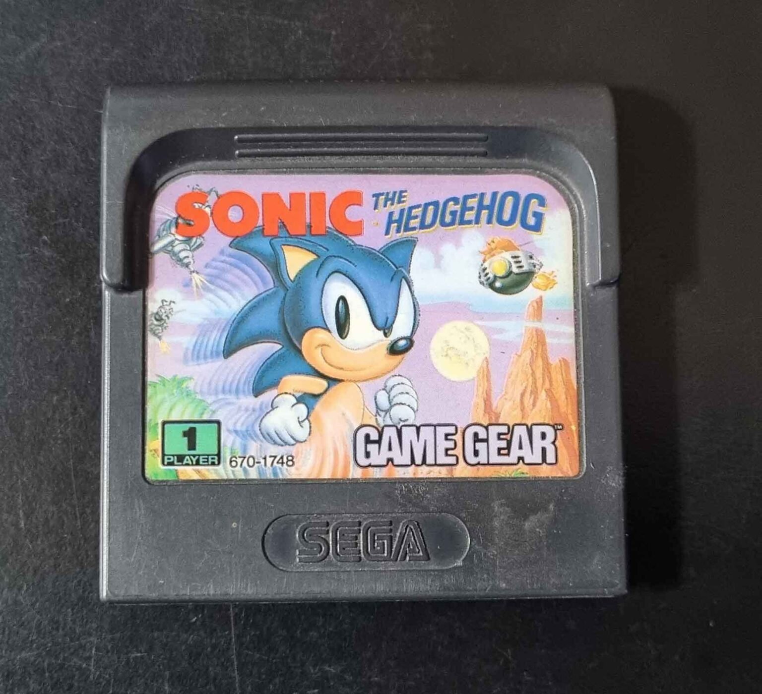 Jeu Vidéo Sonic The Hedgehog Pour Console Portable Sega Game Gear - Référence 670-1748 - Bon état