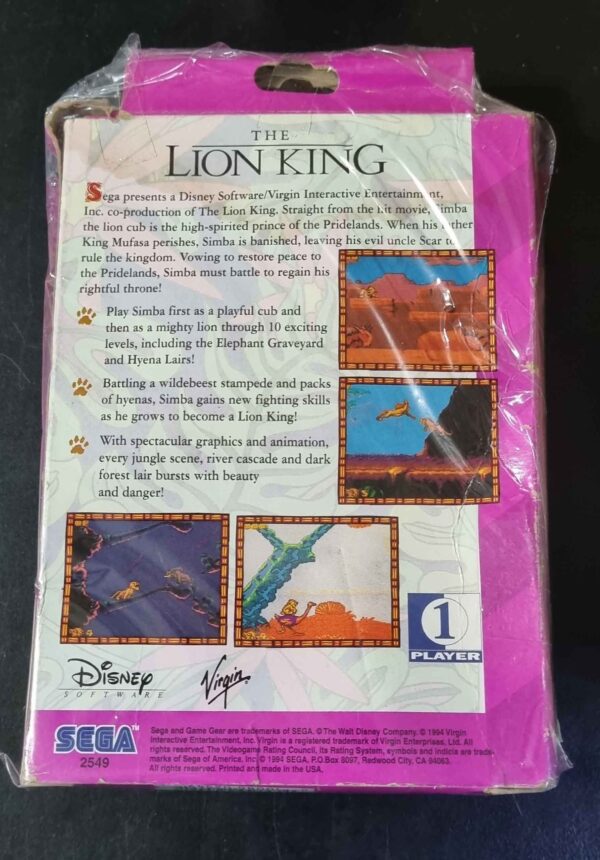 The Lion King | Game Gear Original (Cib) – Museum Games