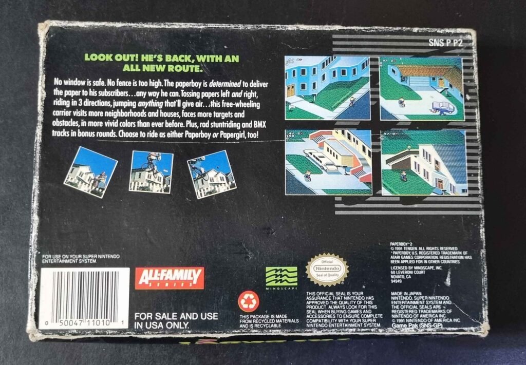 Paperboy Gbc Map Paperboy 2 | Super Nintendo (Clon caja y manual) – Museum Games