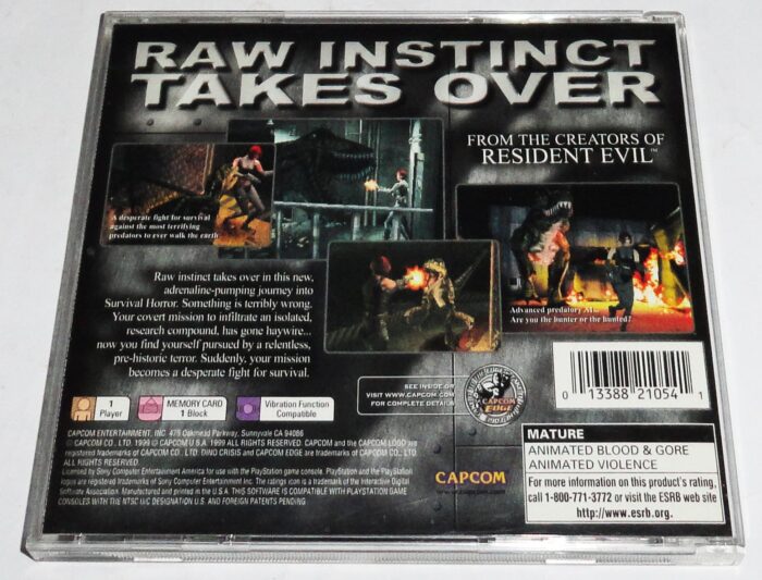 Dino Crisis Ps1 Original Usa Completo - Imagen 10