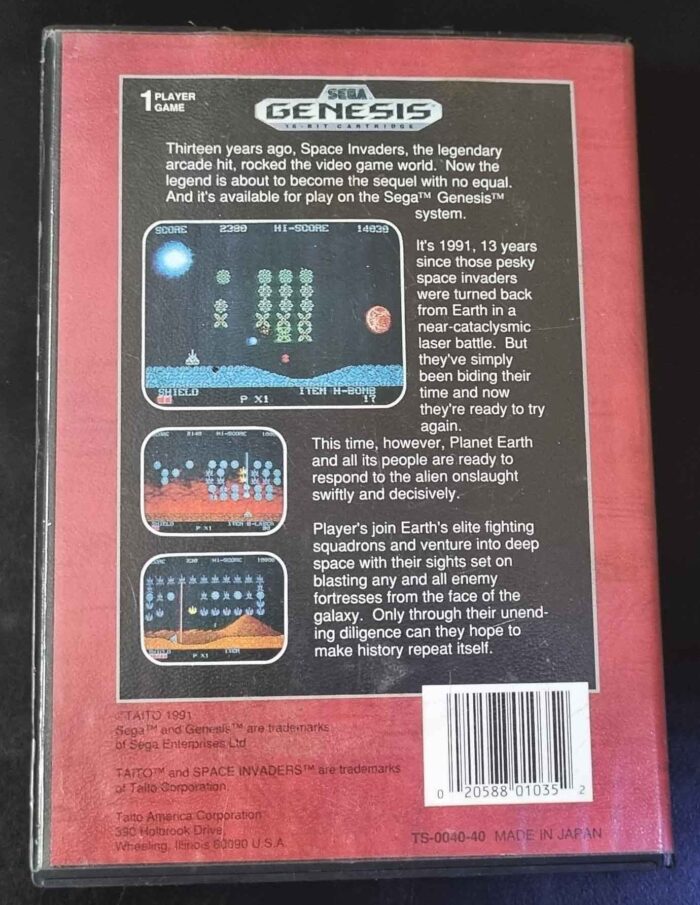 Space Invaders '91 | Sega Genesis Original (cib) - Imagen 3