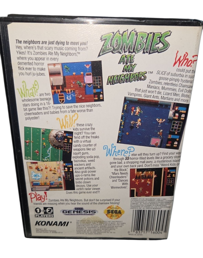 Zombies Ate My Neighbors | Sega Genesis Original (cib) - Imagen 4