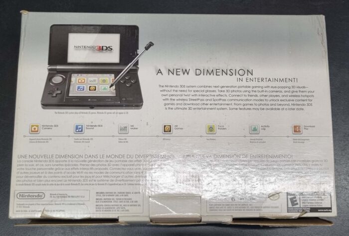 Nintendo 3ds Black Consola Portatil En Caja - Imagen 2