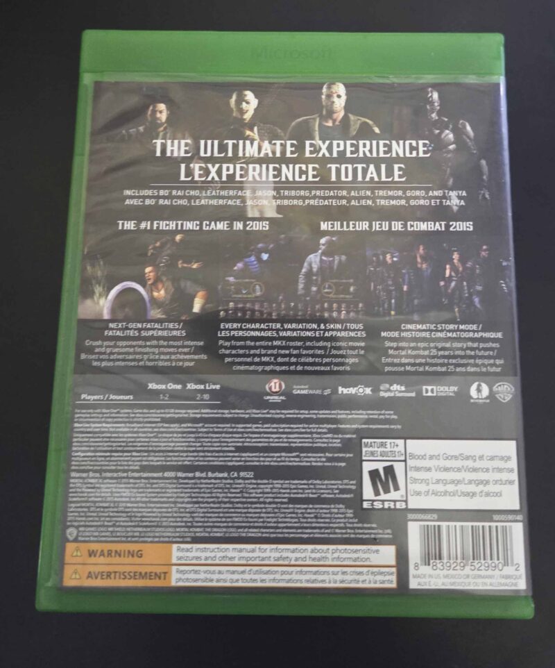 Caja De Juego Mortal Kombat Xl Para Xbox One