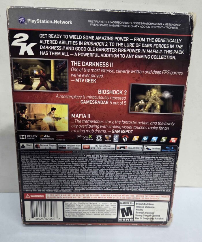 2k Power Pack - Darkness 2 Bioshock 2 Mafia 2 | PS3 - Imagen 3
