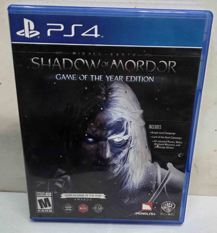 Middle earth Shadow of Mordor Game of the Year Edition | PS4