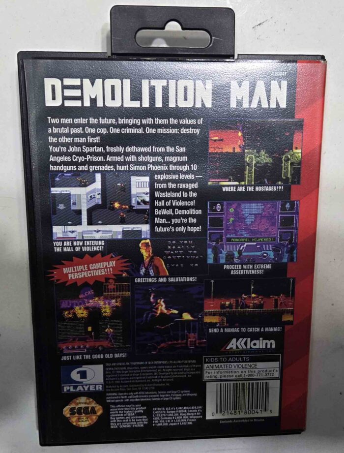 Demolition Man | Sega Genesis Original (Cib) - Imagen 2