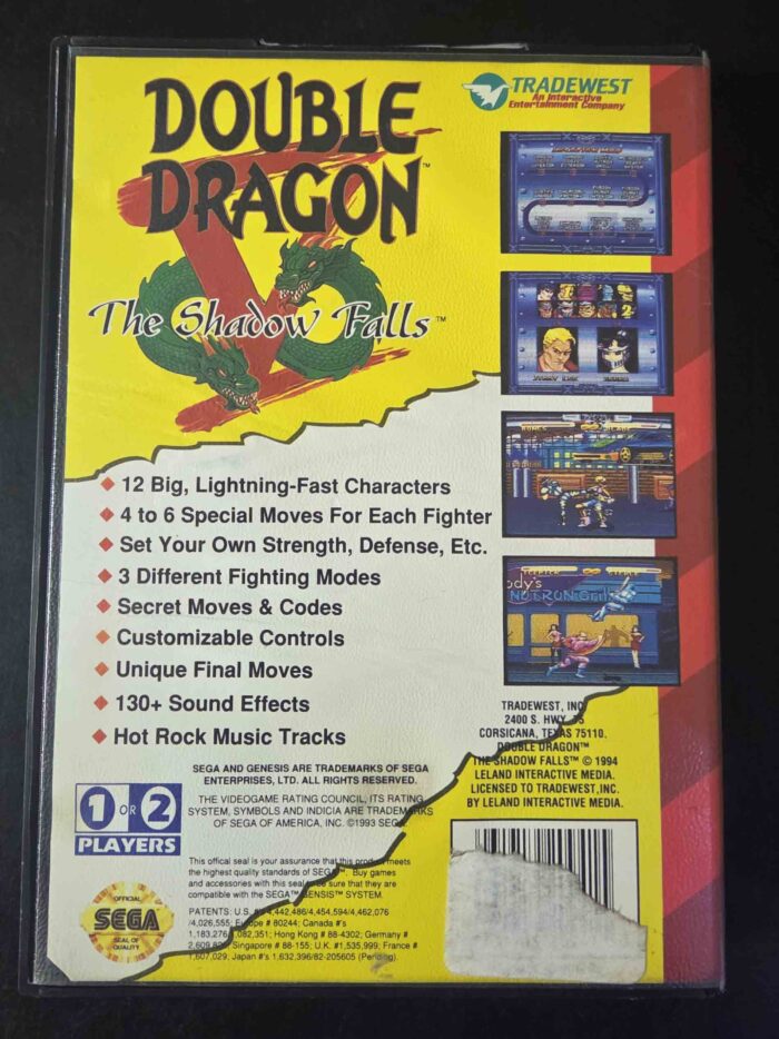 Double Dragon V The Shadow Falls | Sega Genesis Original - Imagen 2