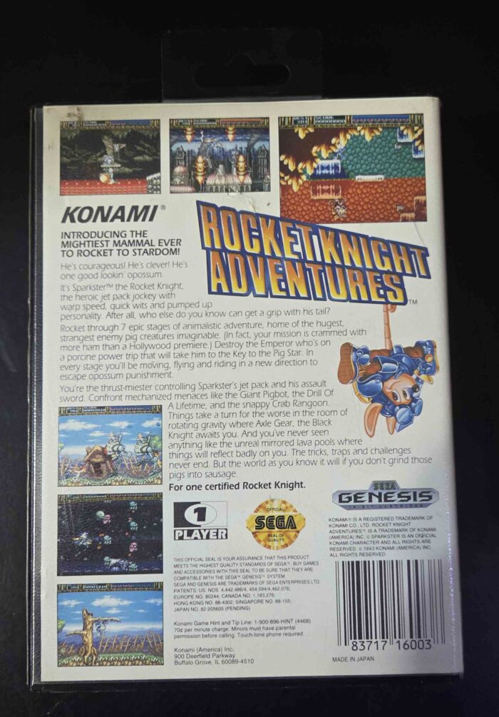 Rocket Knight Adventures | Sega Genesis Original - Imagen 2