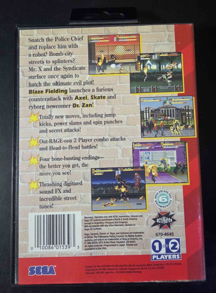 Streets of Rage 3 | Sega Genesis Original - Imagen 3