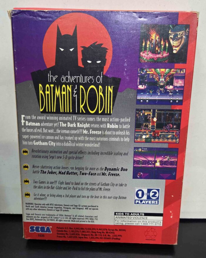 The Adventures of Batman & Robin | Sega Genesis Original (Cib) - Imagen 3