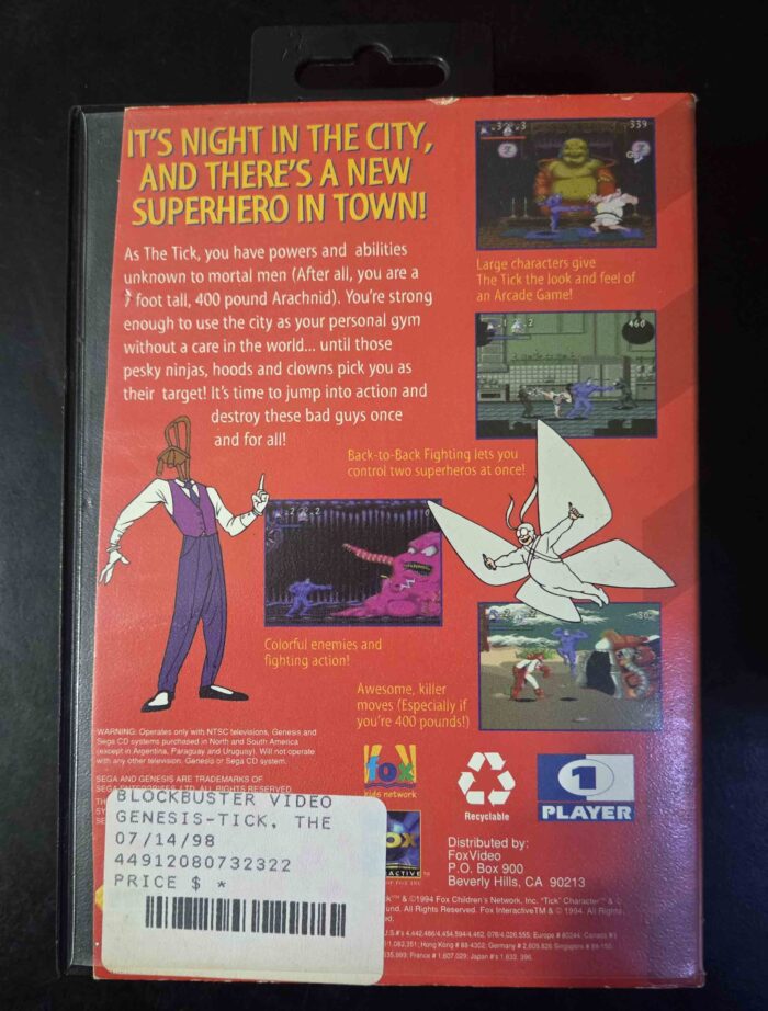 The Tick | Sega Genesis Original - Imagen 3
