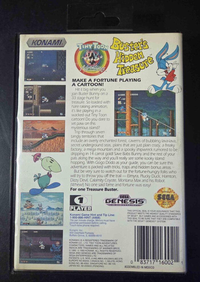Tiny Toon Adventures Buster's Hidden Treasure | Sega Genesis Original - Imagen 2