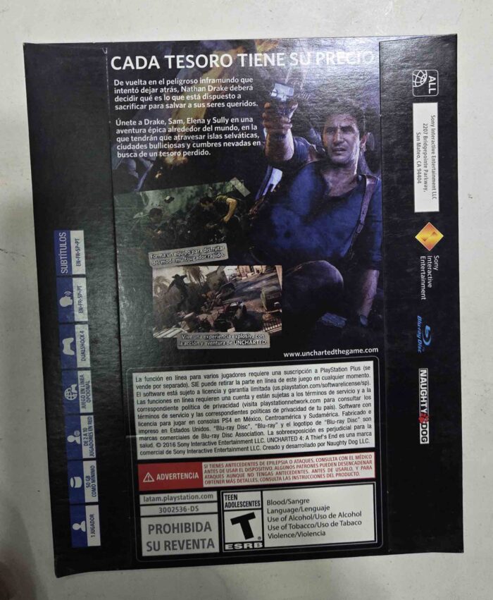 Uncharted 4 A Thief's End (carton) | PS4 - Imagen 2