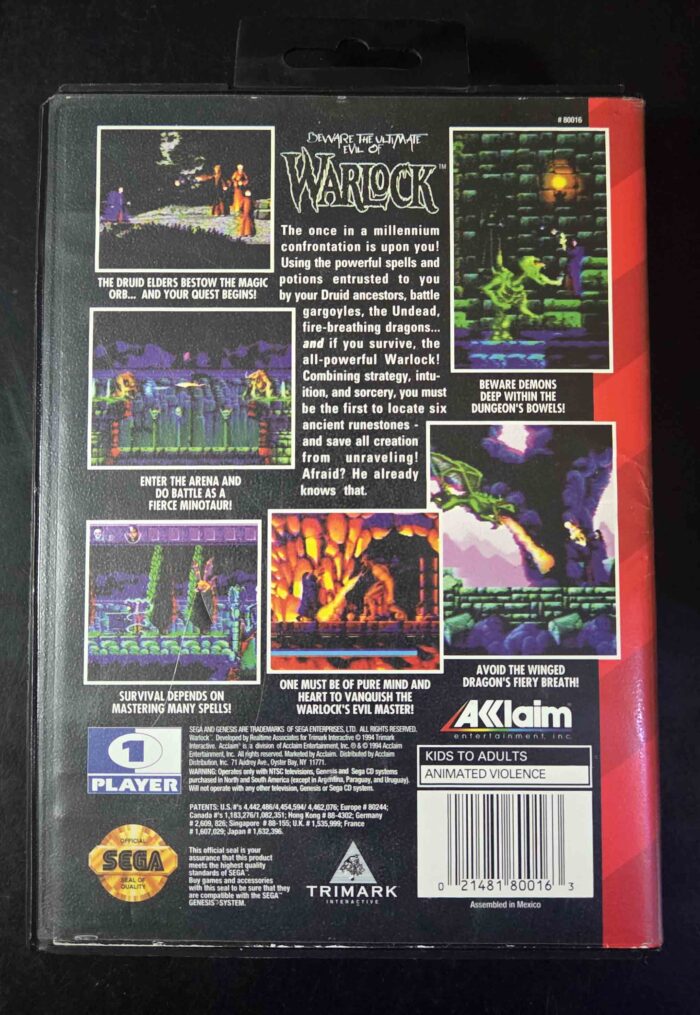 Warlock | Sega Genesis Original - Imagen 2