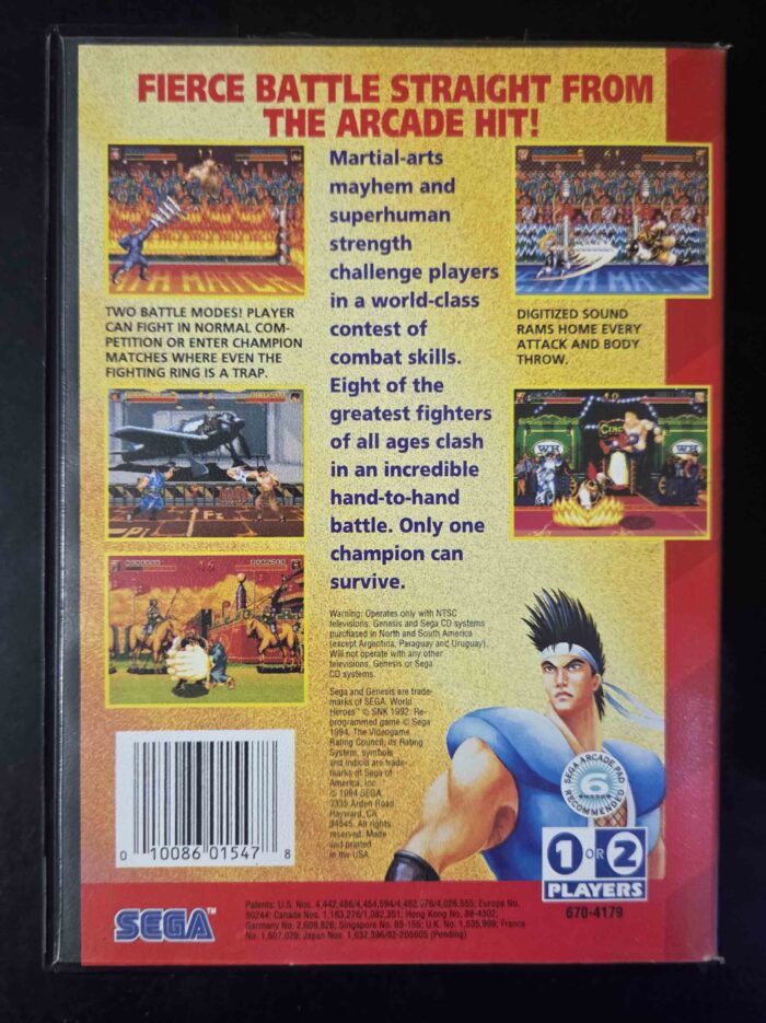 World Heroes | Sega Genesis Original - Imagen 2