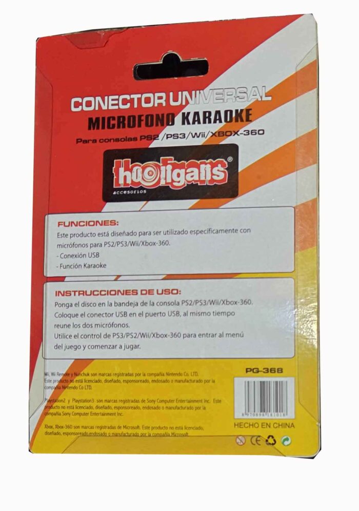 Conector Universal Microfono Karaoke Ps2,Ps3,wii,X-box 360 - Imagen 3