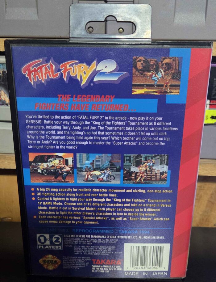 Fatal Fury 2 | Sega Genesis Original - Imagen 4