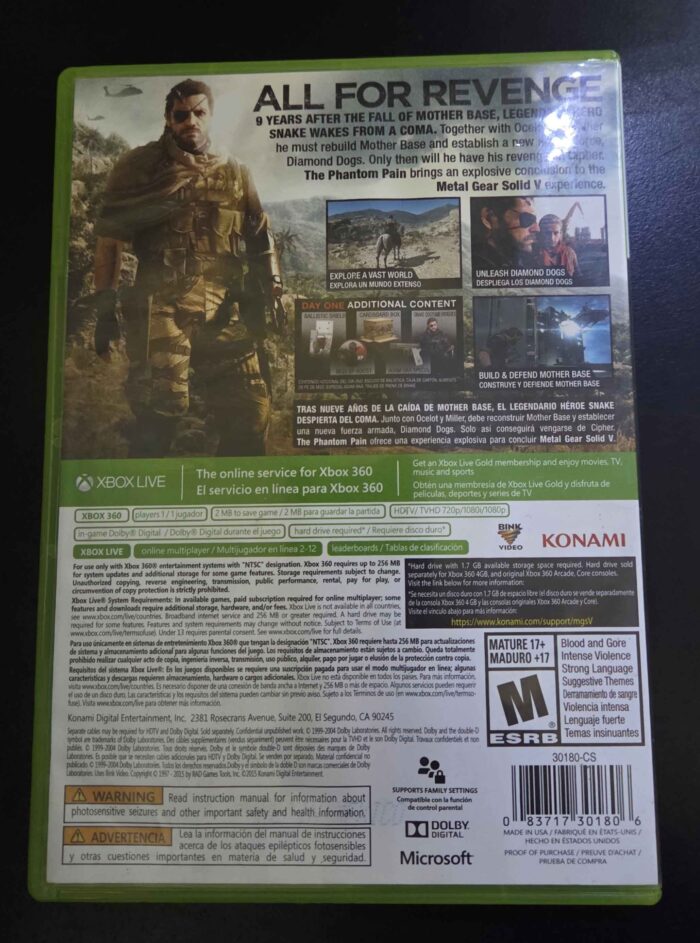 Metal Gear Solid V The Phantom Pain | Xbox 360 - Imagen 3