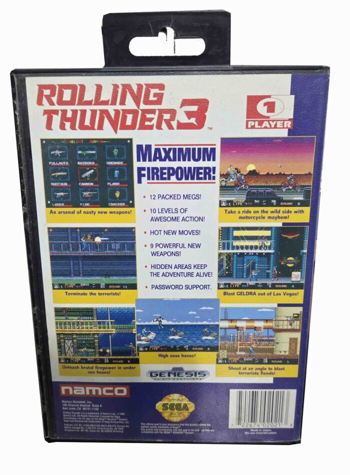 Rolling Thunder 3 | Sega Genesis Original - Imagen 2