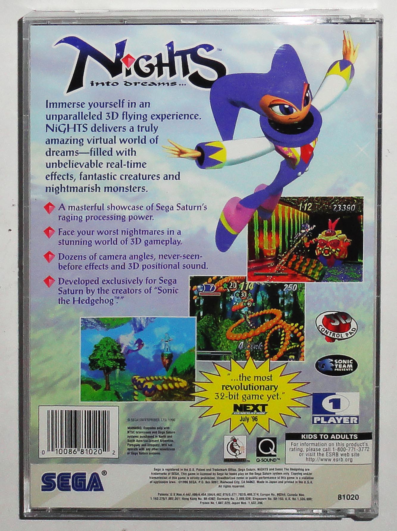 Nights Into Dreams Sega Saturn Original Usa Completo - Imagen 8