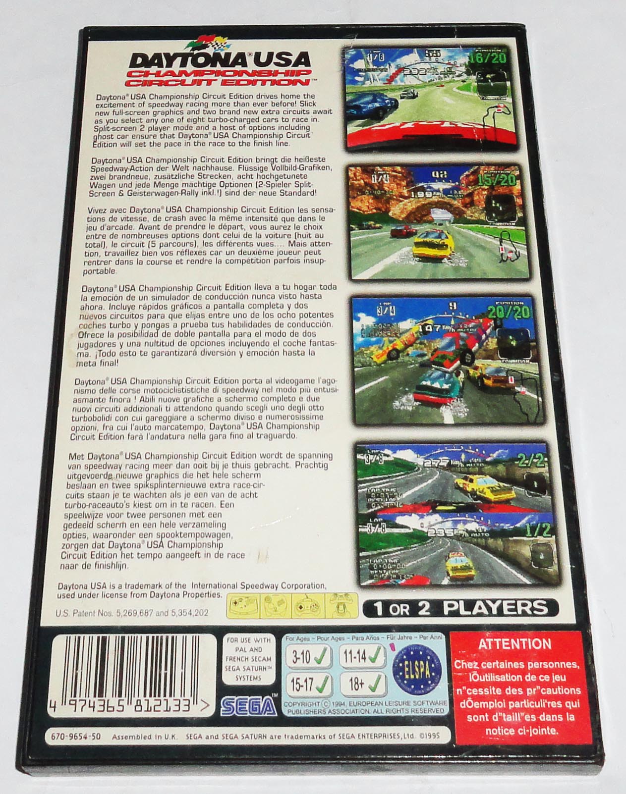 Daytona Usa Championship Circuit Edition Sega Saturn Original - Imagen 6