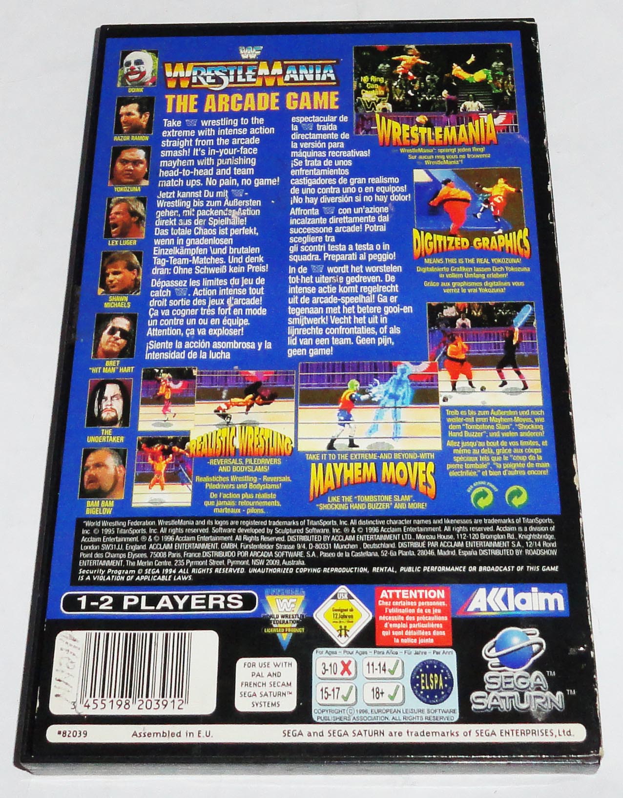 Wrestlemania The Arcade Game Sega Saturn Original Completo - Imagen 6