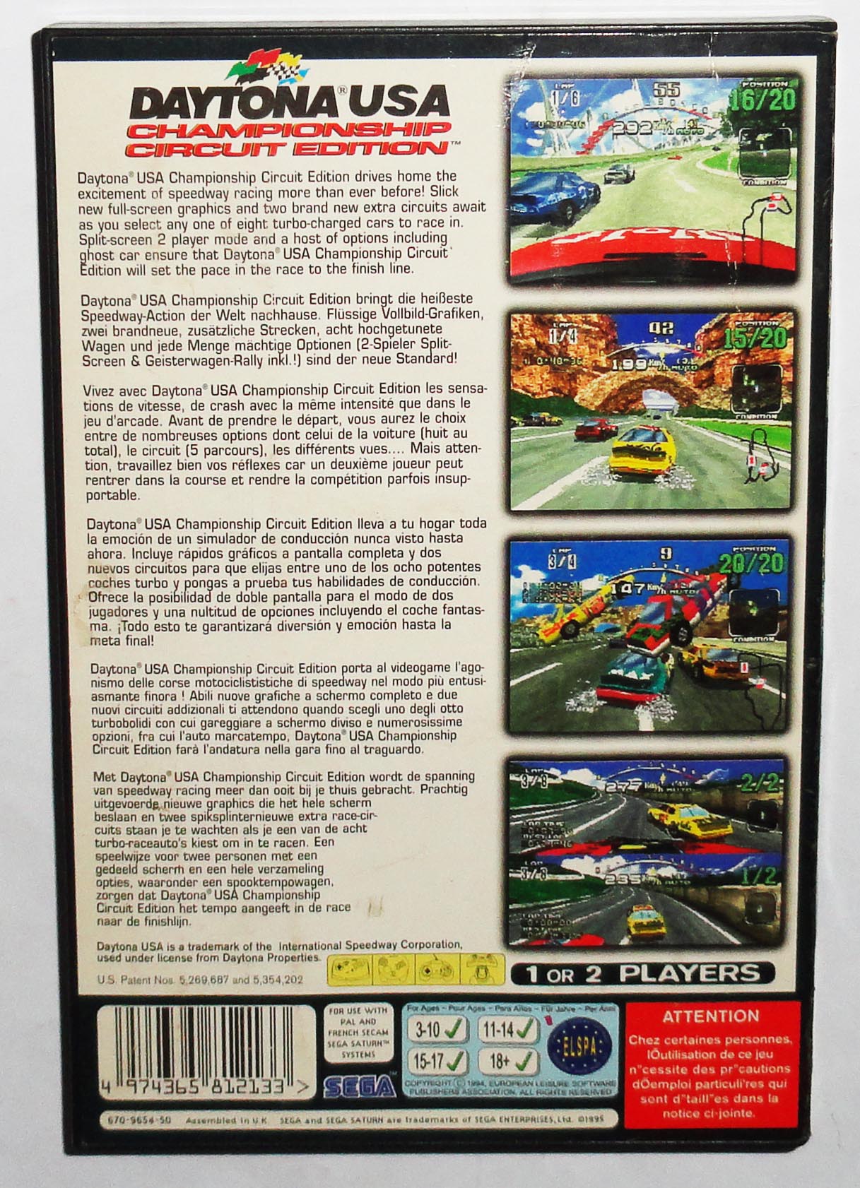 Daytona Usa Championship Circuit Edition Sega Saturn Original - Imagen 5