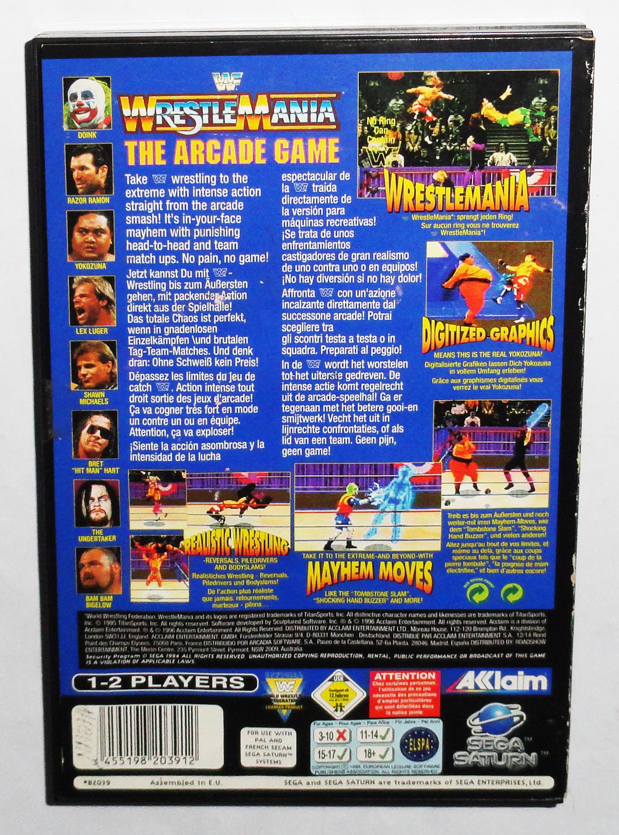 Wrestlemania The Arcade Game Sega Saturn Original Completo - Imagen 5