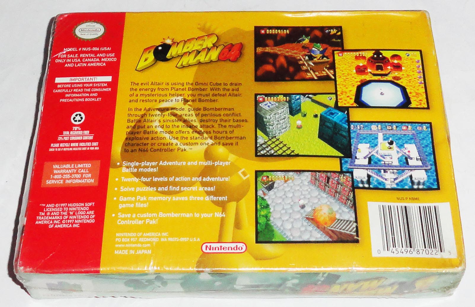 Bomberman 64 Nintendo 64 Nuevo Sellado - Imagen 7